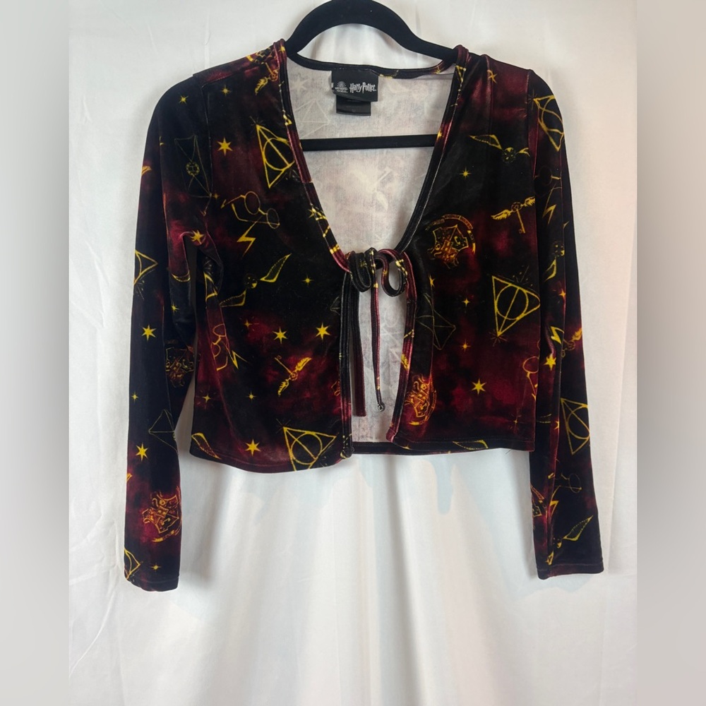 Harry Potter Two Piece Set Flare Bell Bottom Velvet Pants & Cardigan